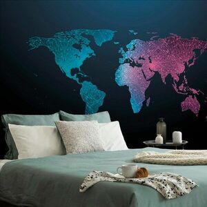 Tapéta éjjeli világtérkép kép