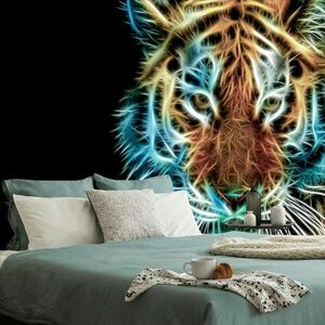 Tapéta tigris fej absztrakt kivitelben kép