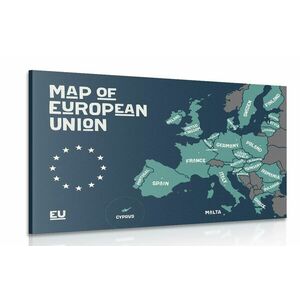 Kép oktatási térkép az Európai Unió országainak nevével kép