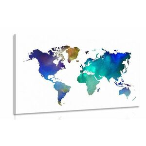 Kép színes világ térkép vízfetmény kivitelben kép