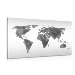 Kép geometrikus világ térkép fekete fehérben kép