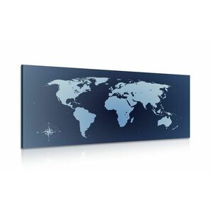 Kép világ térkép kék színben kép