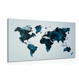 Kép világ térkép vektorgrafikus kivitelben sötét kék színben kép