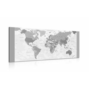 Kép világ térkép fekete fehérben kép