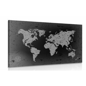 Kép világ térkép abstrakt háttéren fekete fehérben kép