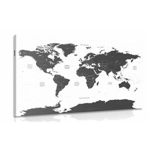 Kép világ térkép egyes államokkal szürke színben kép