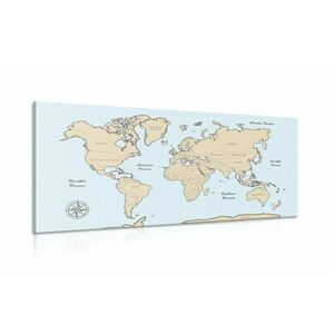 Kép bézs világtérkép kék háttéren kép