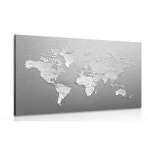 Kép fekete fehér világtérkép eredeti kivitelben kép