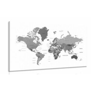 Kép világtérkép fekete fehérben kép