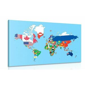 Kép világtérkép zászlókkal kép