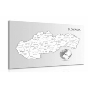 Kép Szlovákia térképe fekete fehérben kép