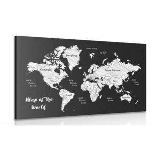 Kép fekete fehér egyedi világtérkép kép