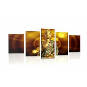 5 részes kép Buddha absztrakt háttérrel kép