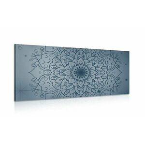 Kép sötét kék Mandala virág kép