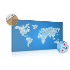 Parafa kép csíkozott világ térkép kék háttéren kép
