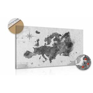 Parafa kép retro Európa térképe fekete fehérben kép