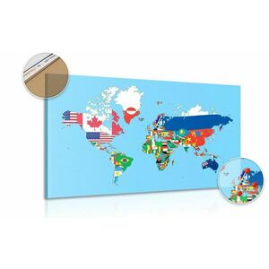 Parafa kép világ térkép zászlókkal kép