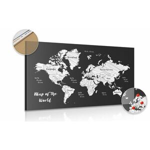 Parafa kép fekete fehér világ térkép kép