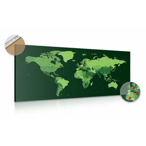 Parafa kép részletes világ térkép zöld színben kép