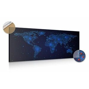 Parafa kép világ térkép éjjeli égbolt kivitelben kép