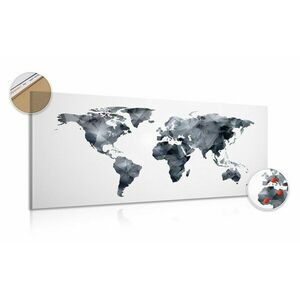 Parafa kép sokszögű világ térkép fekete fehérben kép