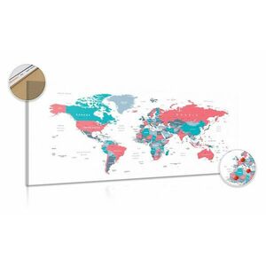 Parafa világ térkép pasztell árnyalatokkal kép