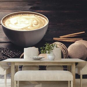 Fotótapéta kávé és csokoládé macaroons kép