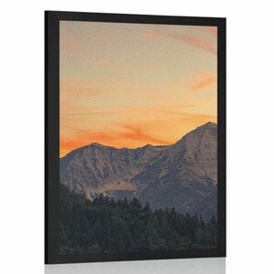Poszter naplemente a hegyekben kép