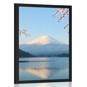 Poszter kilátás a tóról Fujira kép
