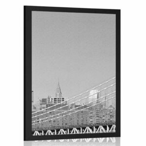 Poszter felhőkarcolók New Yorkban fekete-fehérben kép