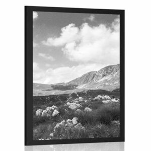 Poszter völgy Montenegróban fekete fehérben kép