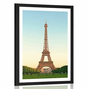 Poszter paszportuval Párizs nevezetessége kép