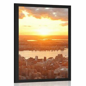 Poszter naplemente New York felett kép