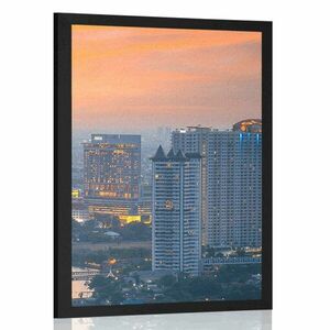 Poszter kilátás a naplementére, Bangkok városában kép