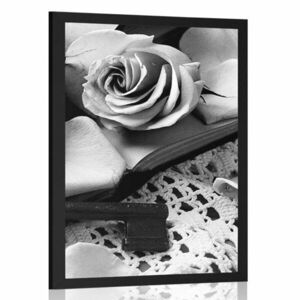 Poszter fekete-fehér vintage csendélet kulccsal kép