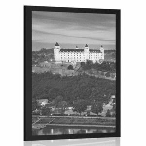 Pozsonyi vár plakátképe fekete-fehérben kép