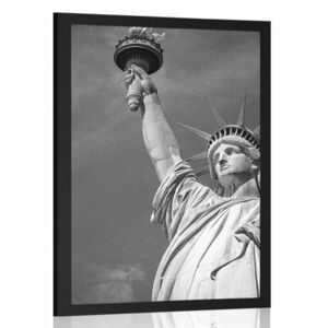 Poszter Szabadság-szobor fekete-fehérben kép