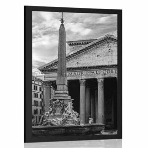 Poszter Római bazilika fekete-fehérben kép