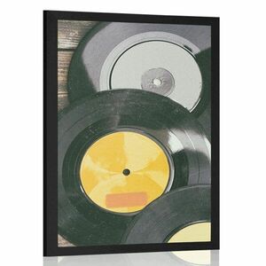 Poszter régi gramofonlemezek kép