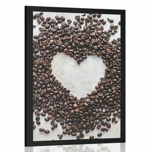 Poszter szív kávébab szív kép
