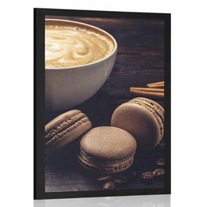 Poszter kávé és csokoládé macaroons kép