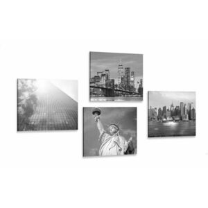 Képszett fekete-fehér New York kép