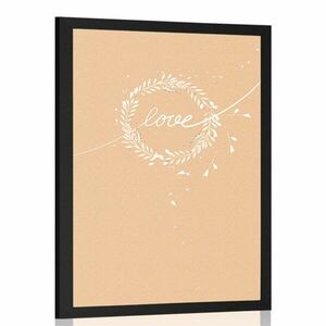 Poszter Love felirattal minimalista kivitelben kép