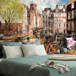 Tapéta rajzolt Amszterdam kép