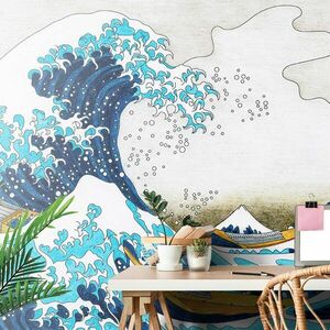 Tapéta reprodukció A nagy hullám Kanagawánál- Kacušika Hokusai kép