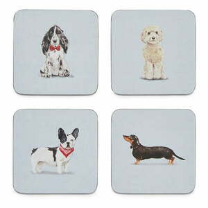 Curious Dogs 4 db-os poháralátét szett - Cooksmart ® kép