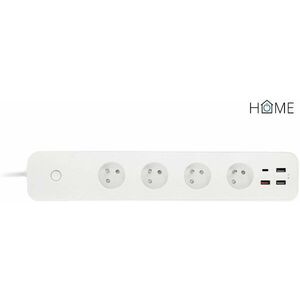 iGET HOME Power 4 USB - Smart WiFi prodlužovací přívod 4x AC 230V s 4x USB portem, měření spotřeby, kép