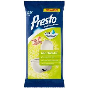 PRESTO Nedves WC tisztító törlőkendő 48 db kép