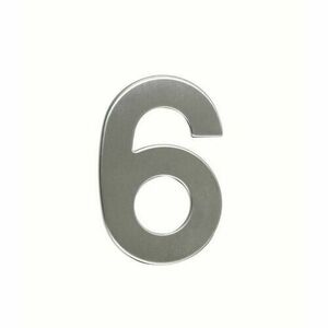 „6” házszám - rozsdamentes acél kép