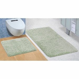 Mikro fürdőszobai szőnyegkészlet zöld, 60 x 100 cm, 60 x 50 cm kép